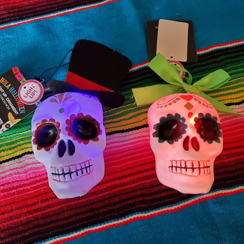 Day of the Dead Heads that Light Up